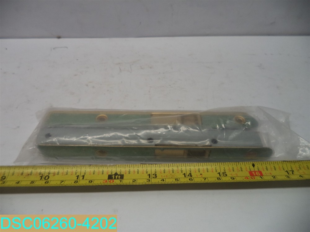 QCAA Flush Bolt 7" Brass Plated Solid Brass Face Plate