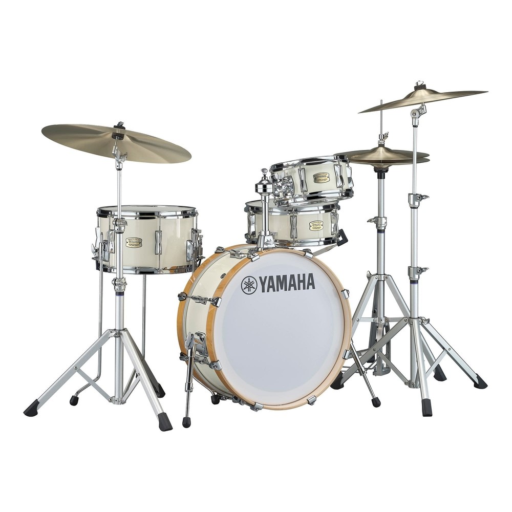 Yamaha Stage Custom Hip Compact 4-Piece Drum Shell Pack, Classic White