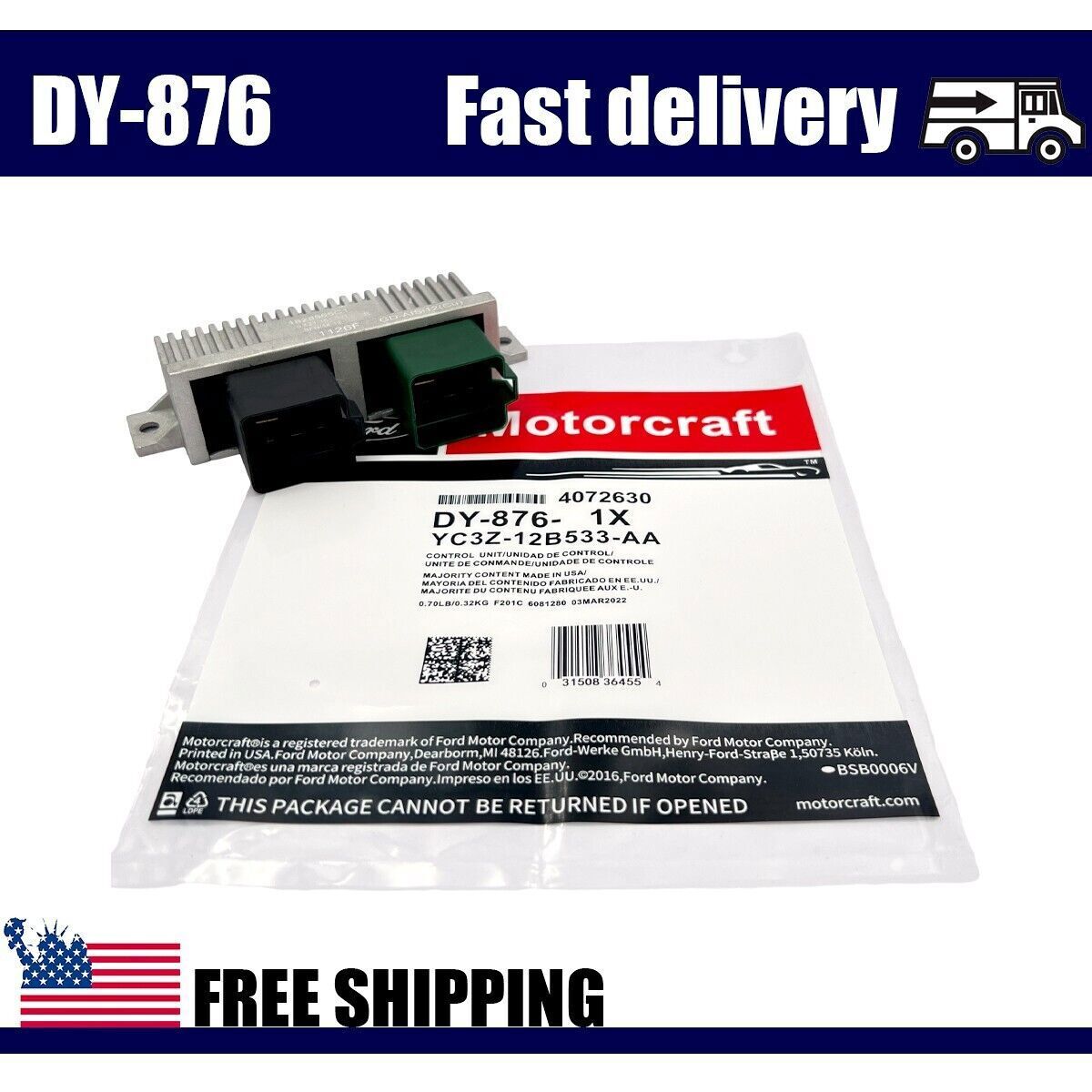 Motorcraft OEM DY876 Diesel Glow Plug Control Module Switch fit Ford 6.0 6.4 7.3