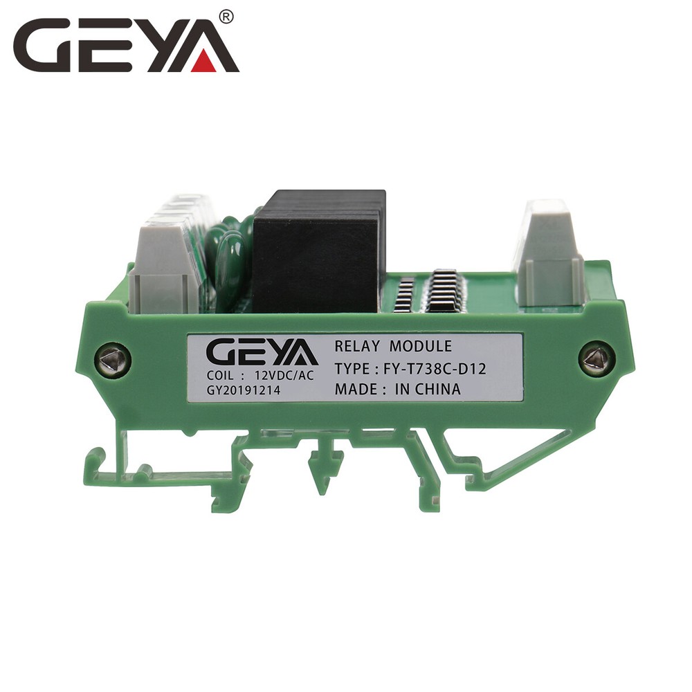 GEYA 8 Channel Interface Relay Module AC/DC 5/12/24V Panel Mount Automation PLC