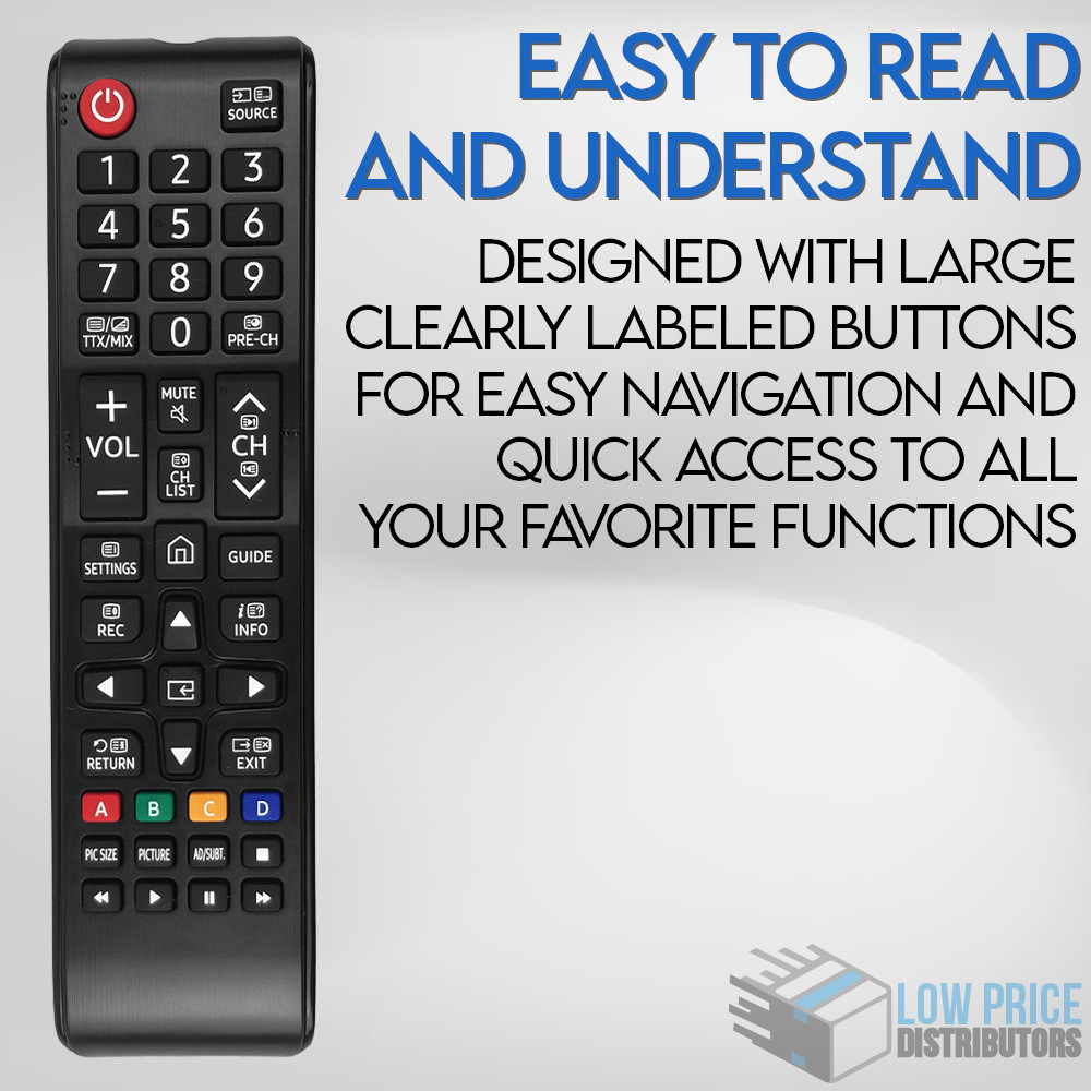 New Remote Control Replacement for Samsung Smart TVs, No Setup Required | 4K UHD