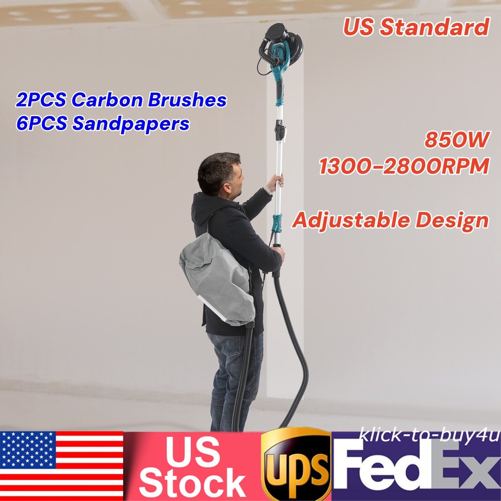Electric Ceiling Wall Sander With Dust Collection Variable Speed Drywall Sander