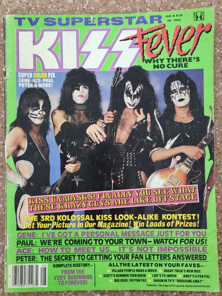 TV SUPERSTAR KISS FEVER MAGAZINE 1980