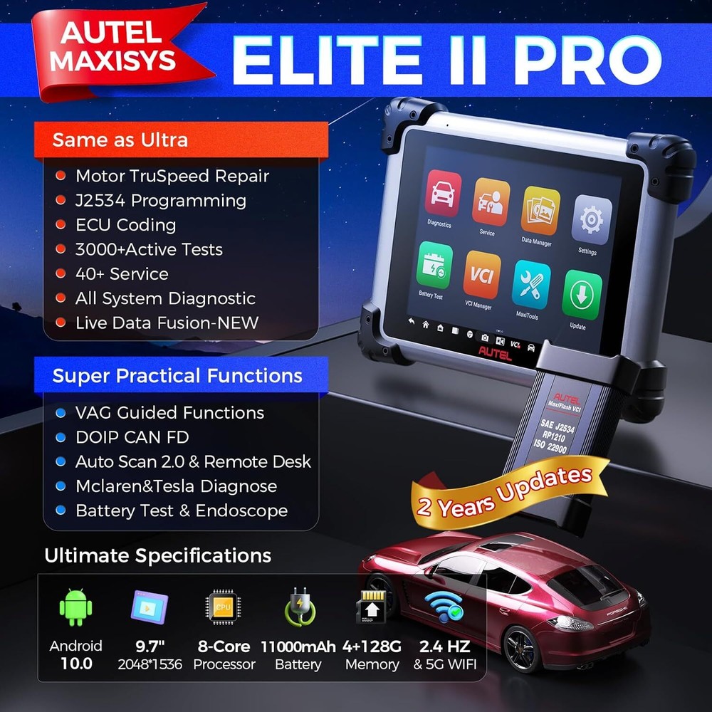 Autel MaxiSys Elite II PRO ULTRA Auto Diagnostic Scanner Programming E~CU Coding