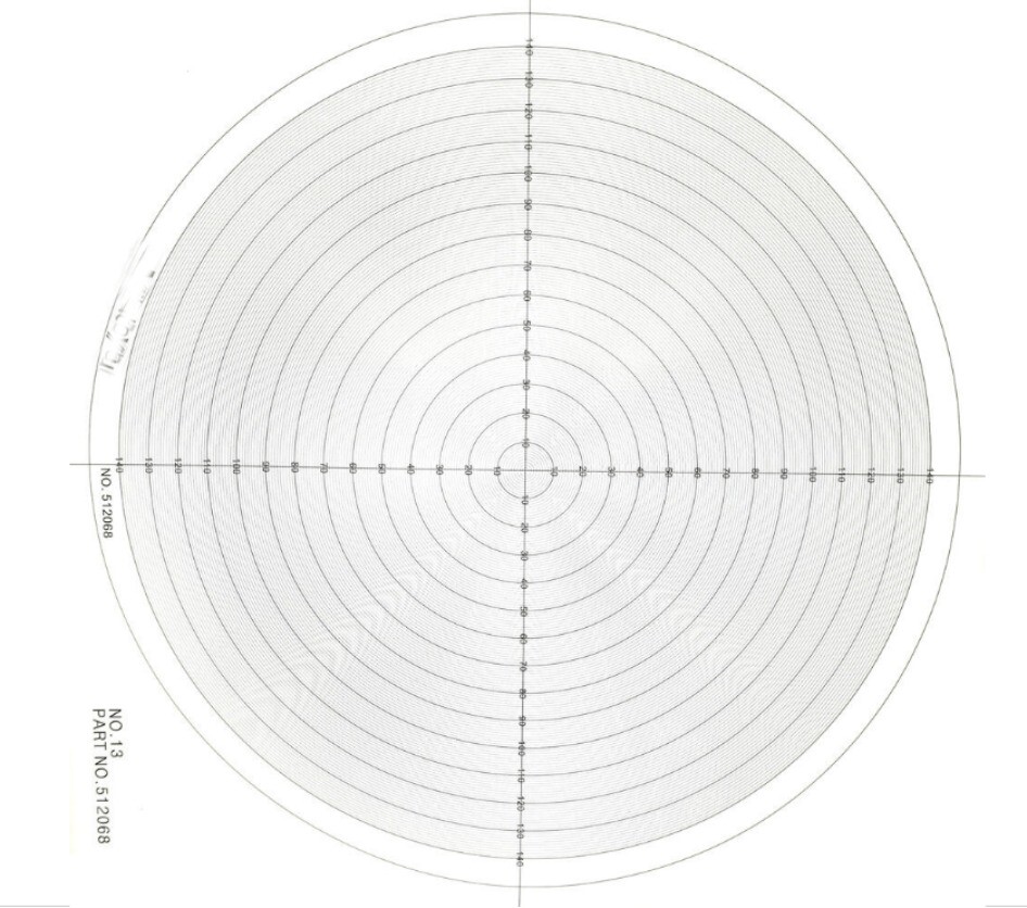 Optical Comparator Chart For Profile Projector Overlay Chart 512068