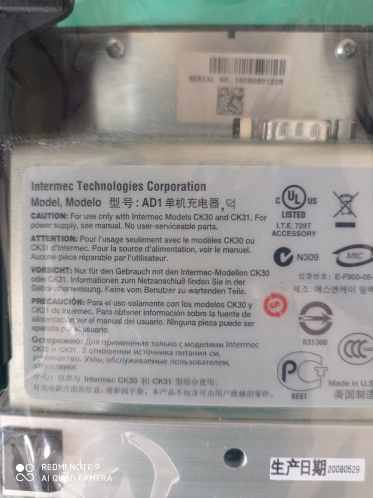 AD1 Intermec Single Dock for CK 30/ck 31, USB-ETHERNET Interface,NEW