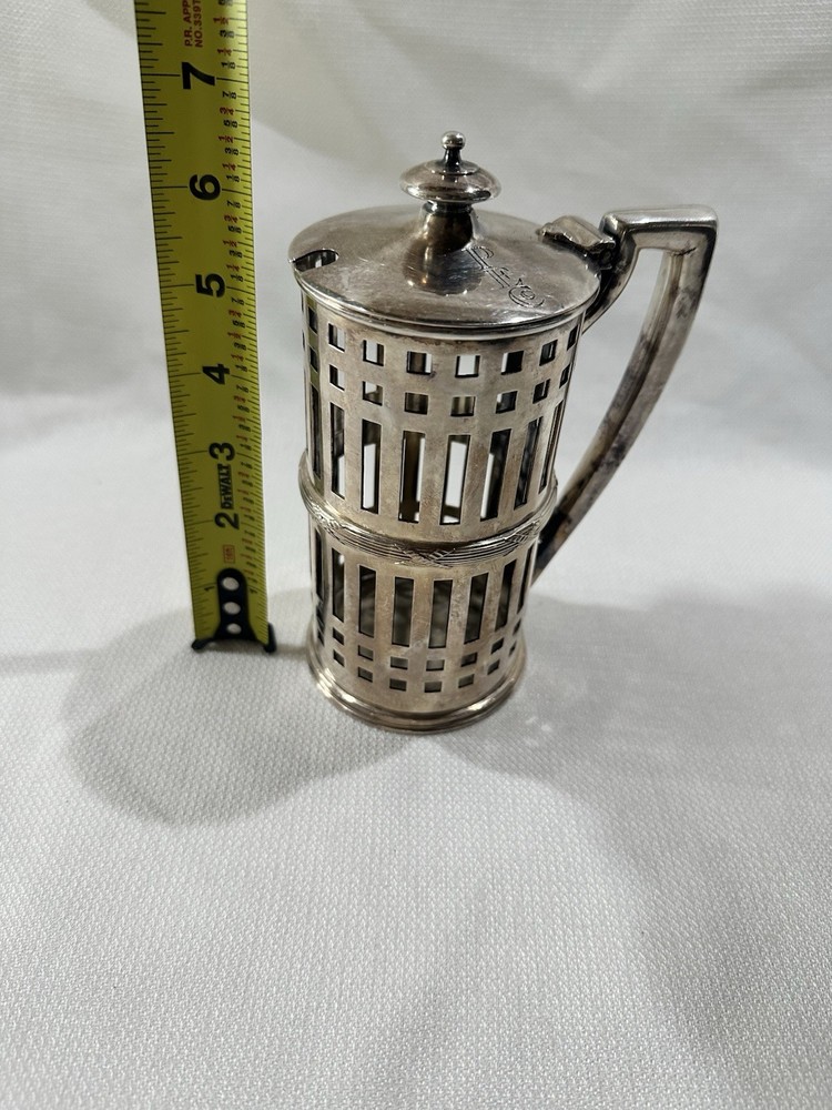 Smith Silver Co Mustard Pot Server, Silver Soldered Pitcher
