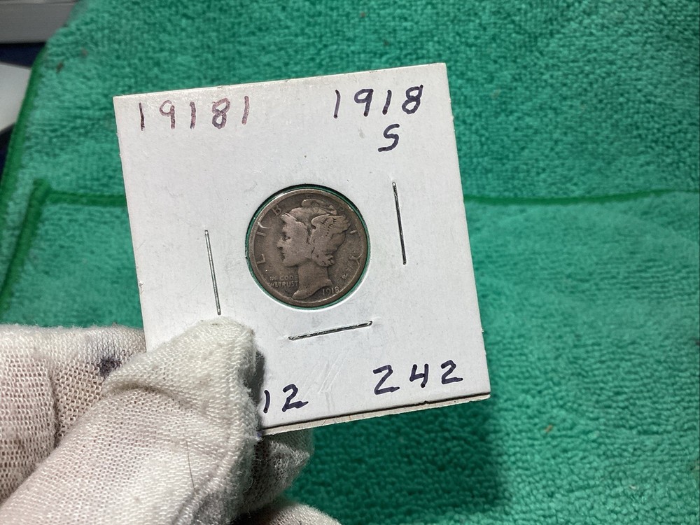 1918 S MERCURY DIME 🍀