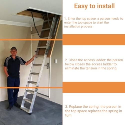 Attic Ladder Spring Replacement Kit - Pull Down Stair Springs 11.5" - 2 Pack