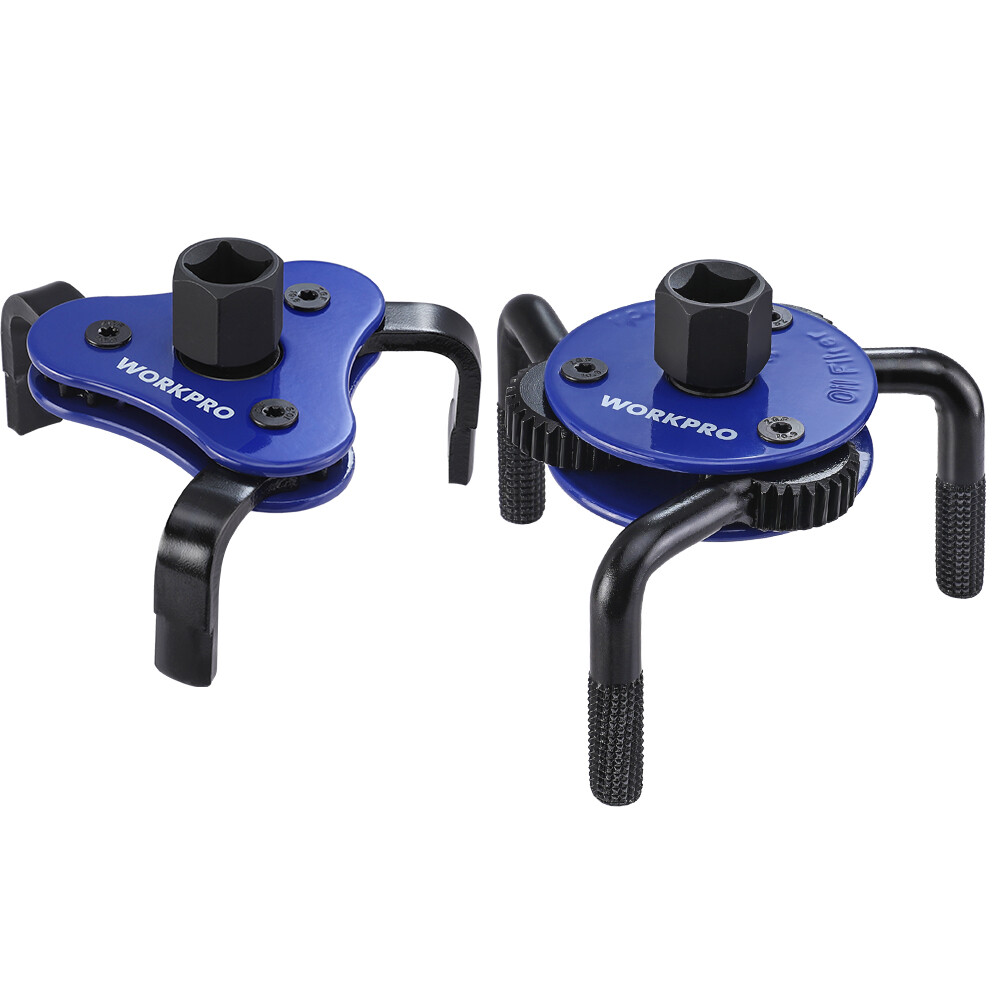 WORKPRO 2Pack Universal Oil Filter Wrench Adjustable Oil Filter Removal Tool Set