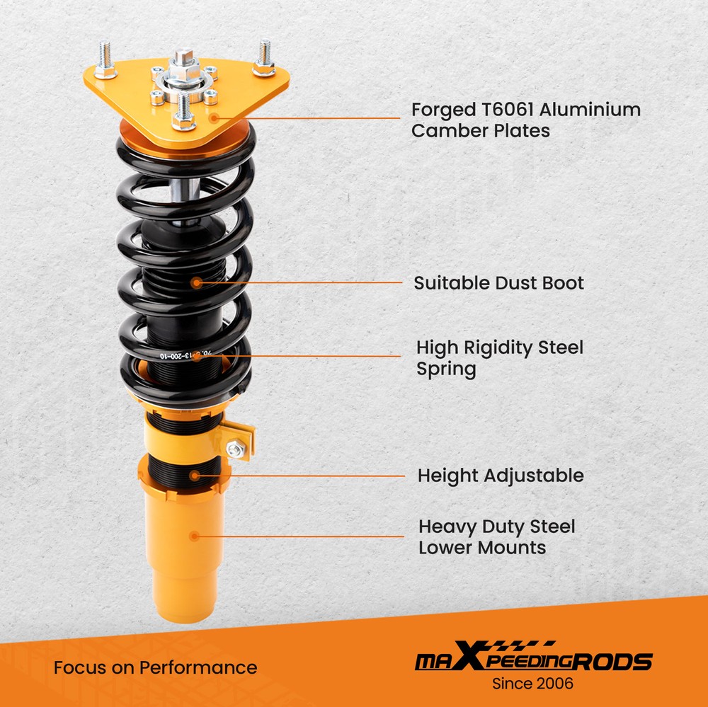 Maxpeedingrods Adjustable Coilover Suspension Kit For Mazda 3 2004-2013 BK & BL