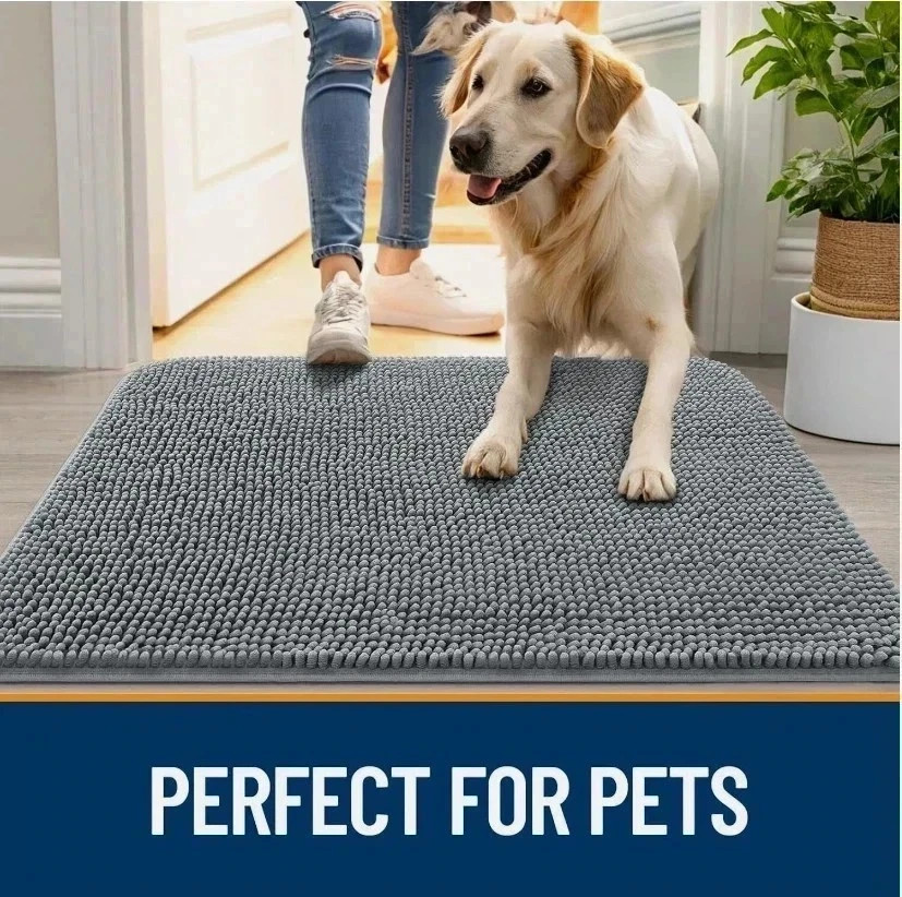 Dog Door Mat for Muddy Paws 30X50 Absorbs Moisture and Dirt Absorbent Non-Slip*