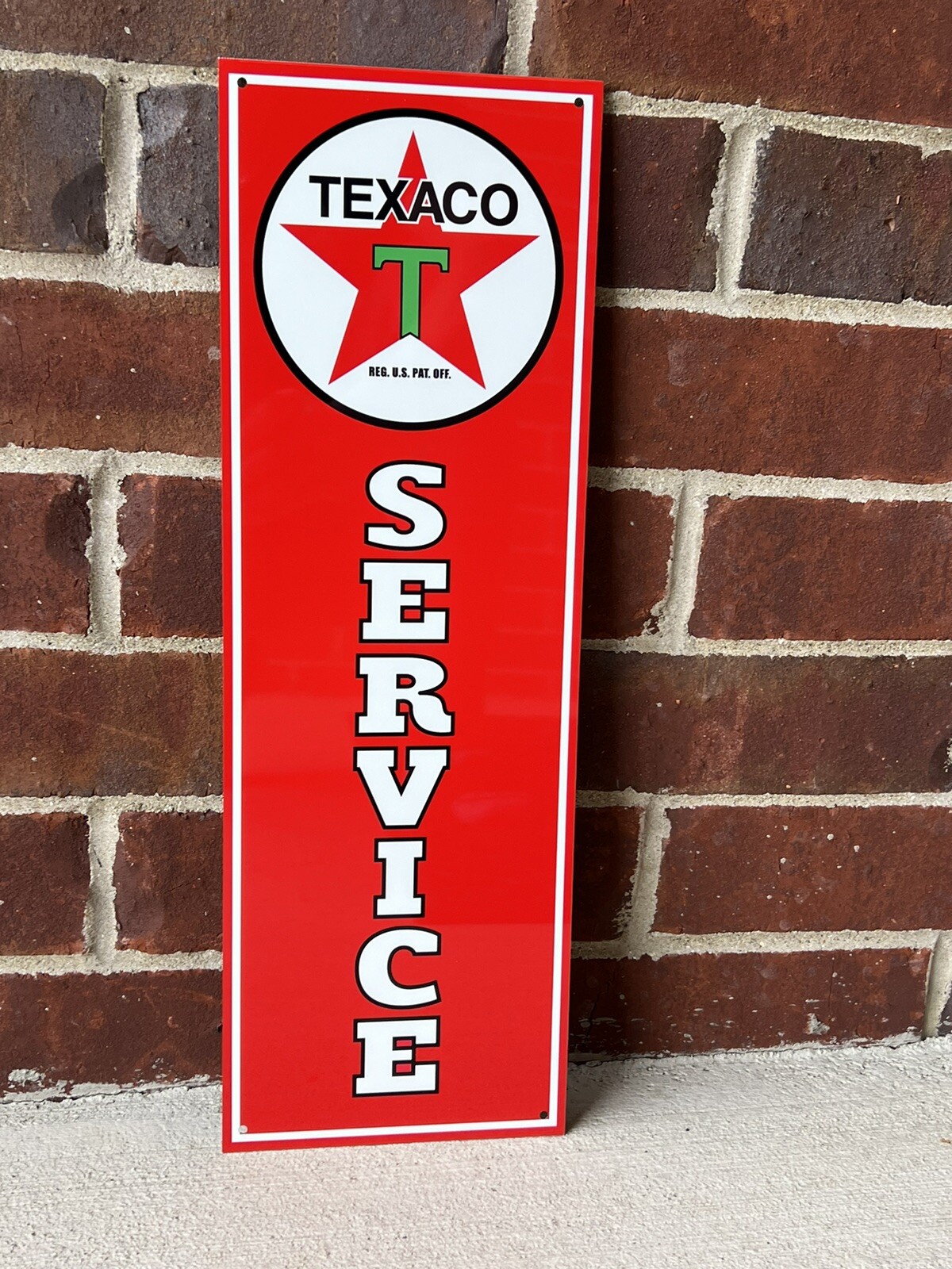 Texaco Service Garage Metal  Gasoline Gas sign Pump Oil