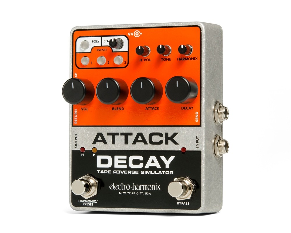 Electro-Harmonix Attack Decay Tape Reverse Simulator and Volume Envelope Pedal