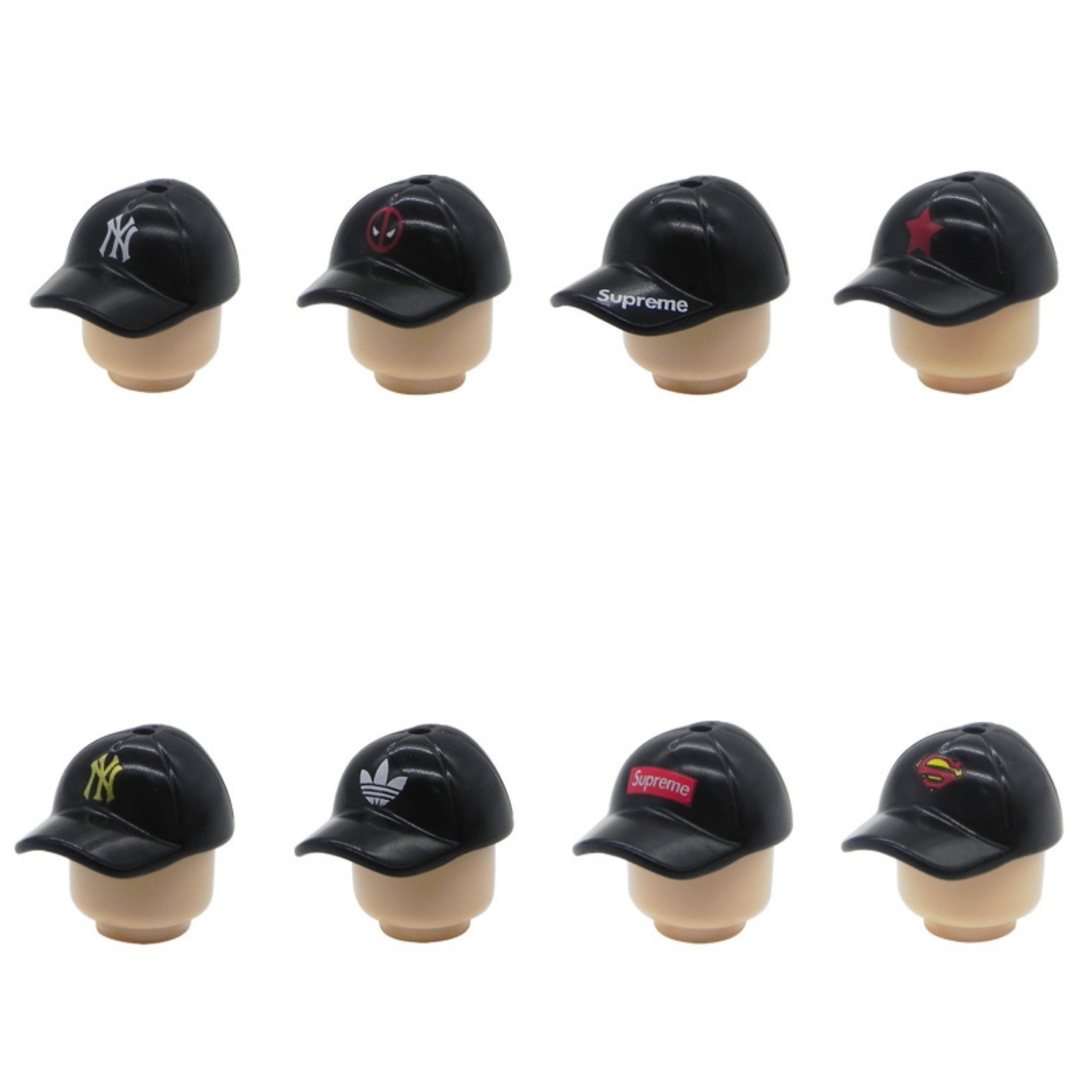 Leyile Custom Baseball Cap Headgear for Minifigures -Pick Color!-