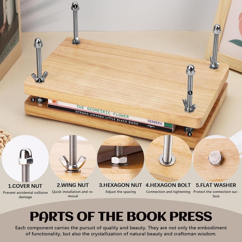 Book Press Bookbinding Tool Adjustable Paper Press For Binding Embossing