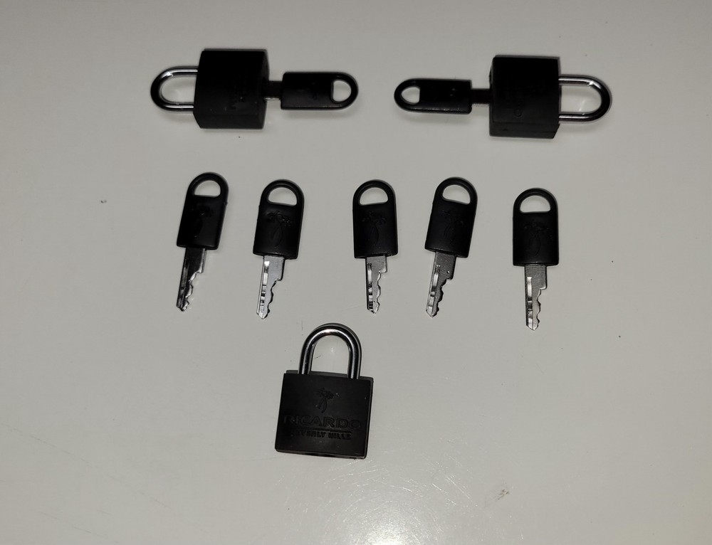 Luggage Locks  Ricardo Beverly Hills  With Keys Black With Palm Tree Logo