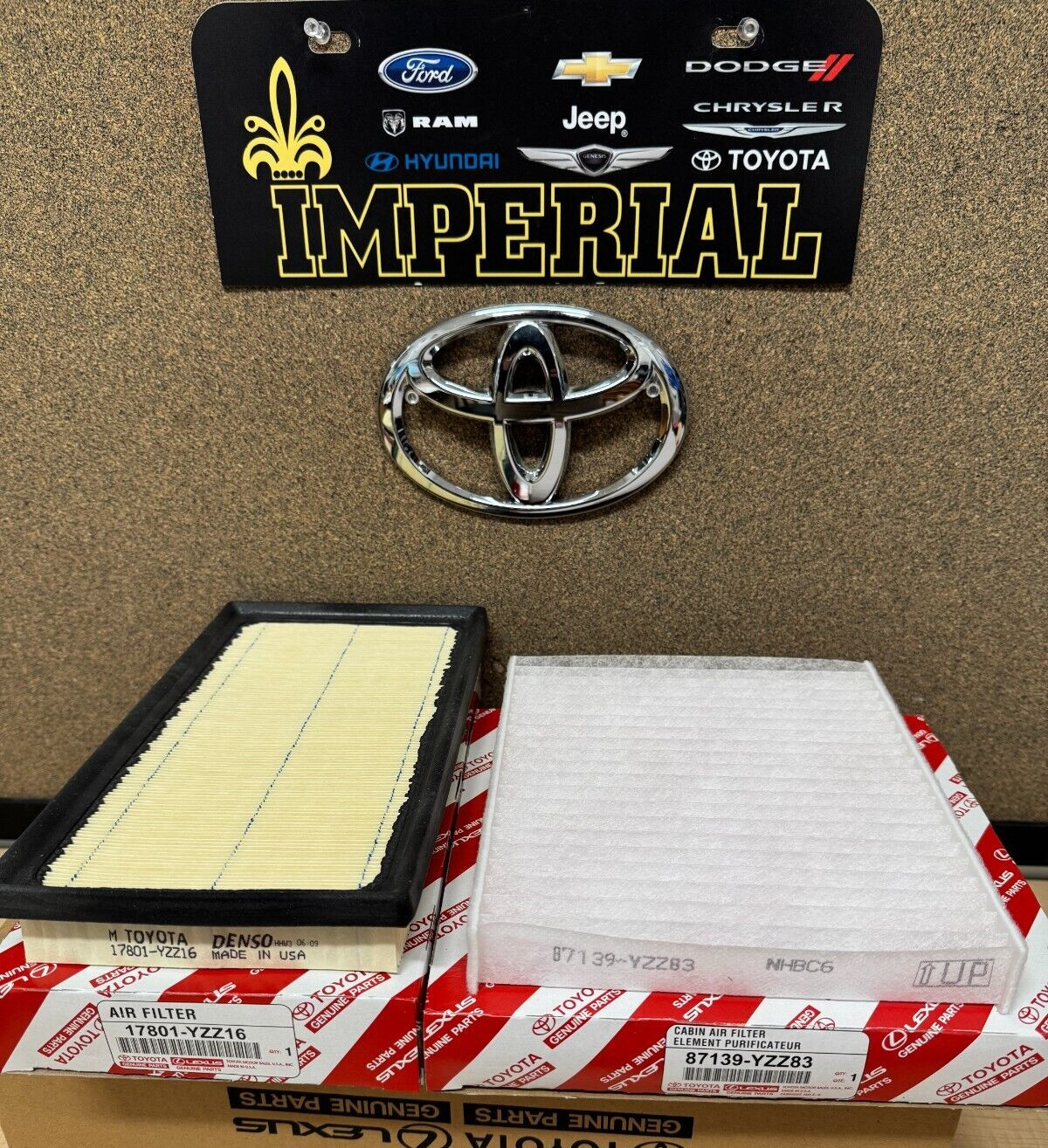 2019-2025 TOYOTA RAV4 2.5L HYBRID A25AFXS ENGINE AIR FILTER & CABIN AIR FILTER