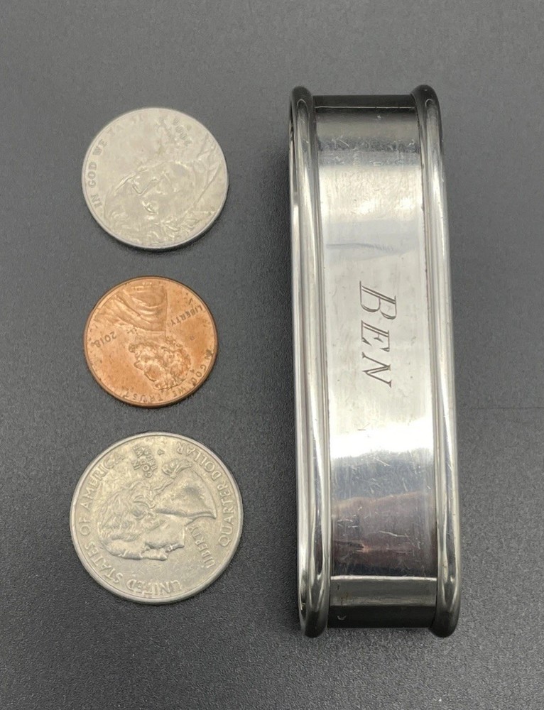 Lunt Sterling Silver Napkin Ring Engraved Name “Ben”