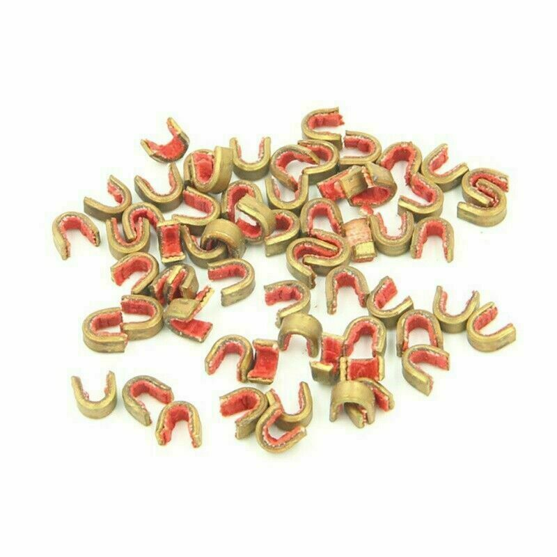 12X Archery Bow String Nocking Points Strings Nock Sets Brass Buckle Clip Knock