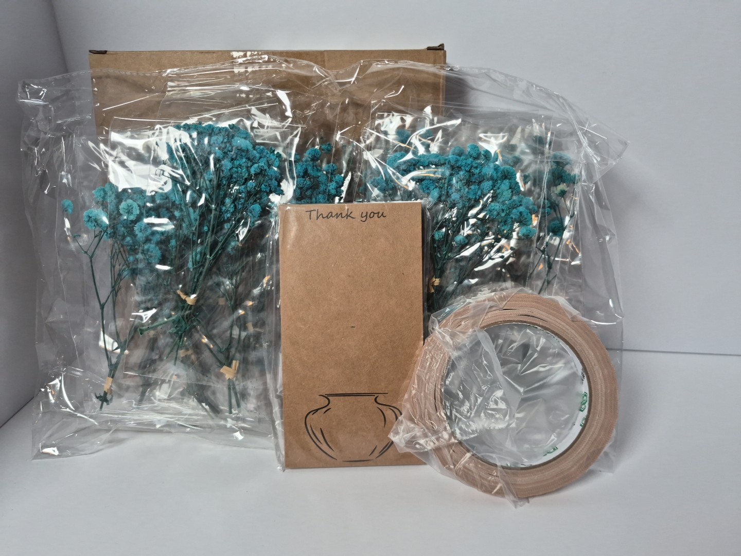 41pcs Mini Dried Baby Breath Flowers With Cards For Baby Shower Or Special...