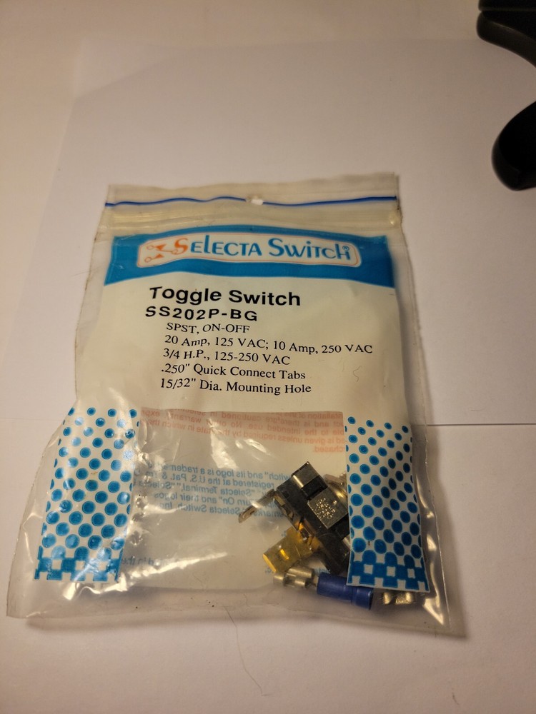 Selecta Switch Toggle Switch Model SD202P-BG