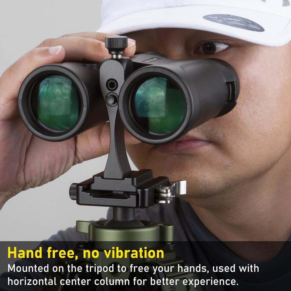 Binocular Tripod Adapter | Quick Release, 1/4"-20 Thread & Arca-Dovetail, CNC...