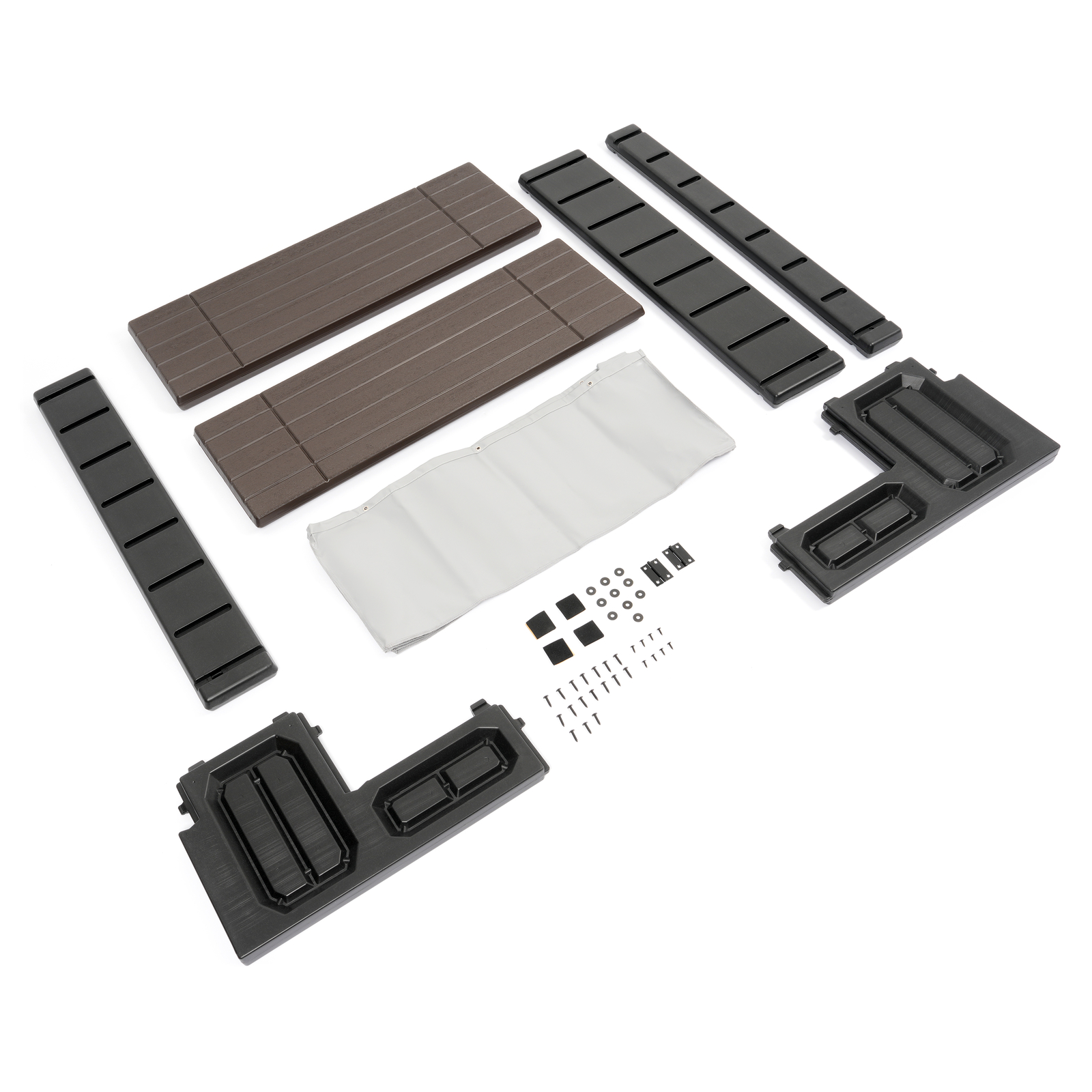 Brown+Black Universal 2 Slip-Resistant Spa & Hot Tub Step Outdoor with Storage