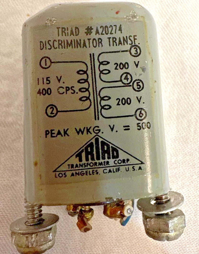 Vintage Triad A20274 Discrimination Transformer