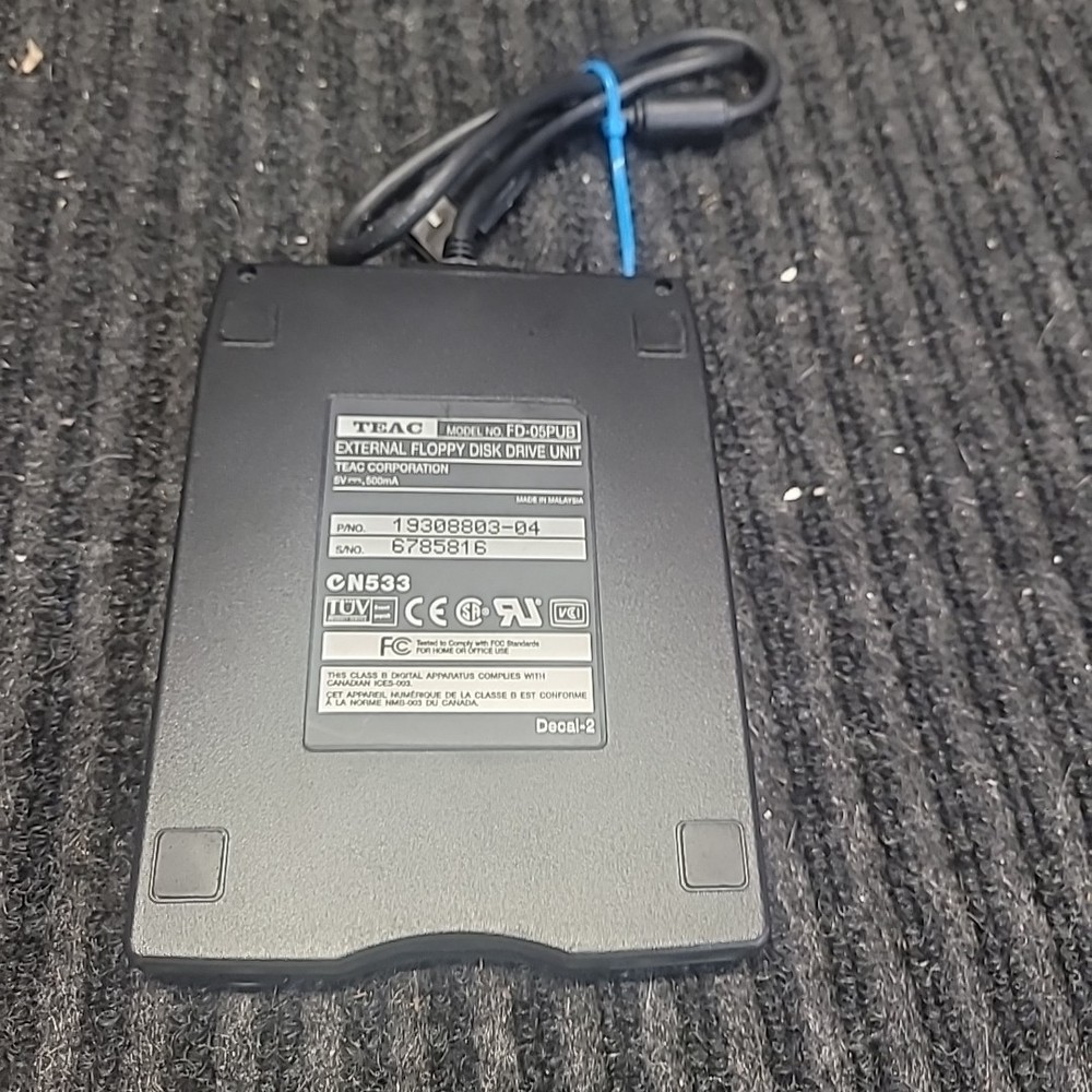 TEAC FD-05PUB 3.5" Floppy Disk Drive USB Unit