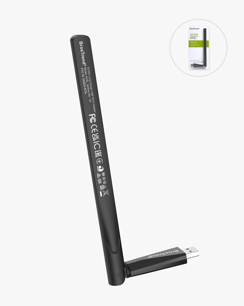 650Mbps Linux Compatible WiFi Adapter Supports Kali Linux, Ubuntu, Mint, Debi...