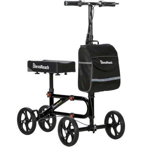Economy Steerable Knee Walker, Dual-Brake Knee Scooter, Foldable Crutch, WB2111