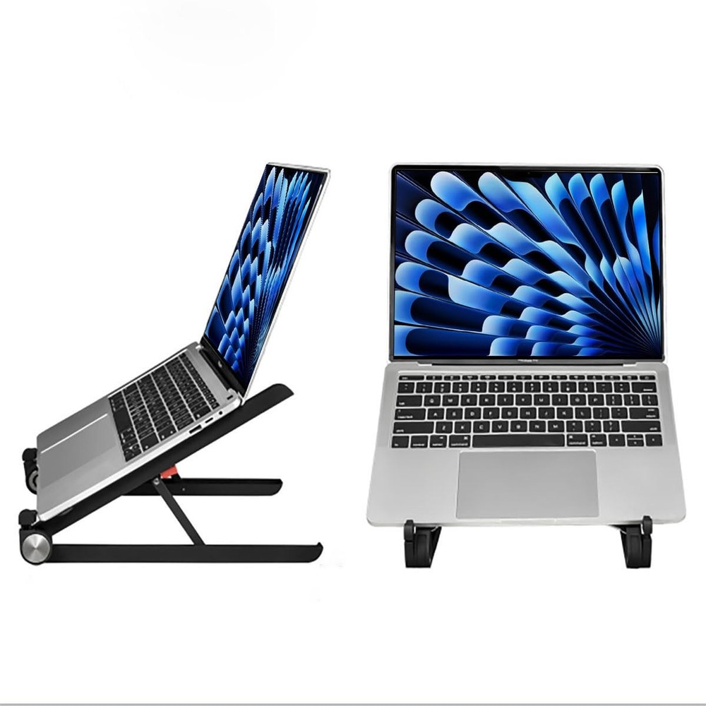 Laptop Stand, 2-Level Height Adjustable Ergonomic Computer Riser, Portable 0....