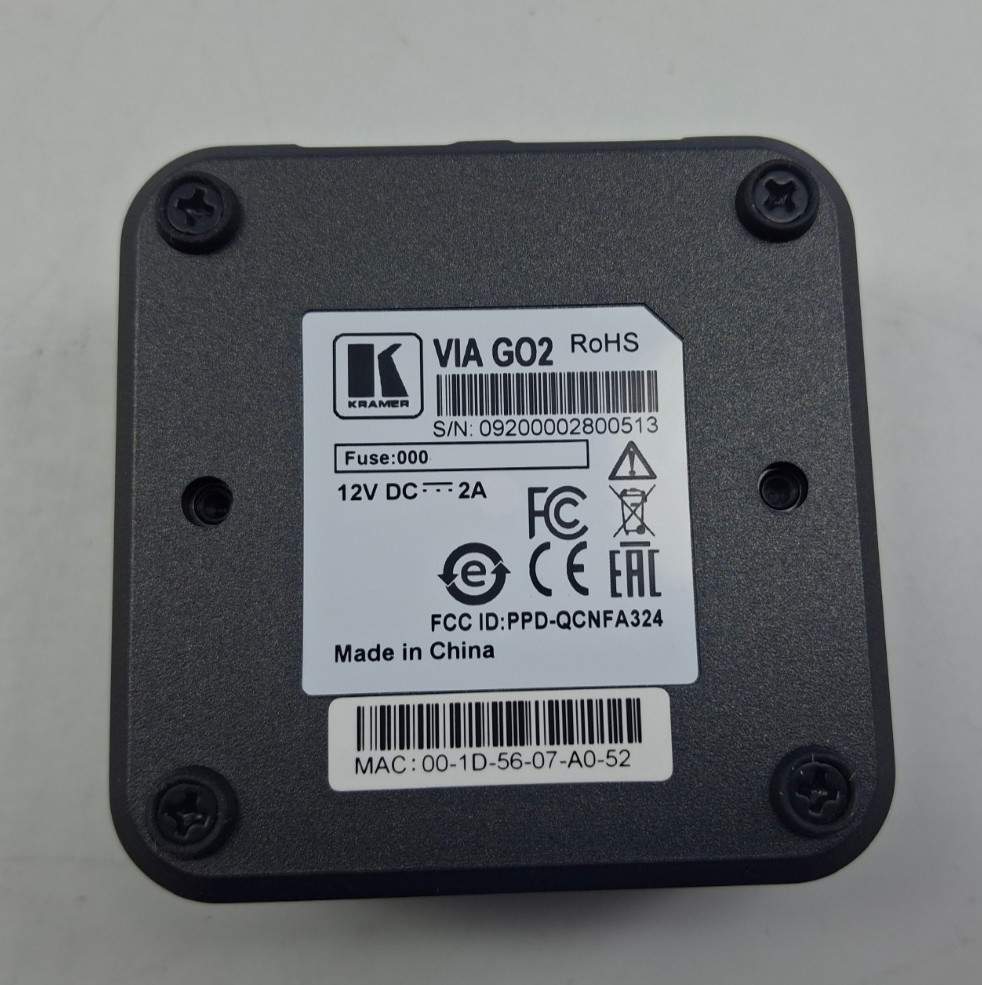 VIAG02 KRAMER Compact and Secure 4K Wireless Presentation Device