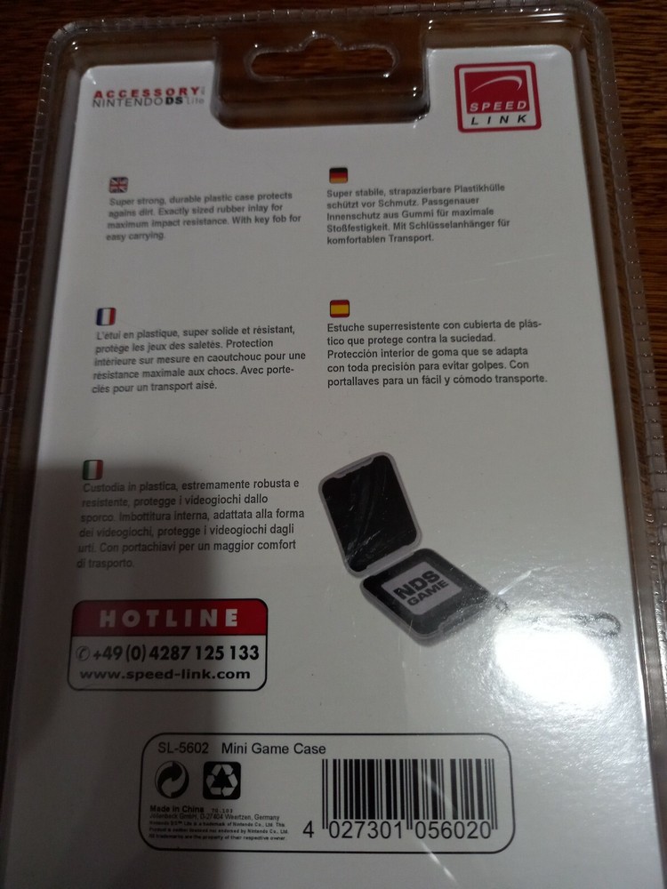 🎮 SPEEDLINK NINTENDO DS LITE - ACCESSORIES MEMORY CASE SD HOOK CASE