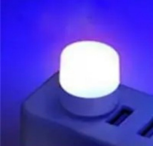 Mini USB LED Night Light Blue Cute Portable Atmosphere Setting Plug-in 1 pc