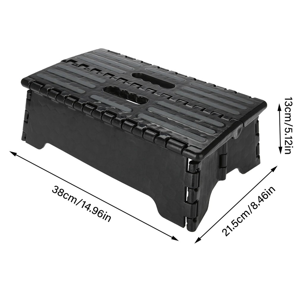15" Folding Step Stool 330lb Capacity Anti-Slip One-Step Foldable Stool for A...