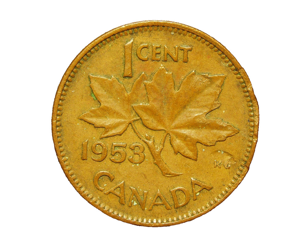 CANADA  1953 ONE CENT COIN  #2