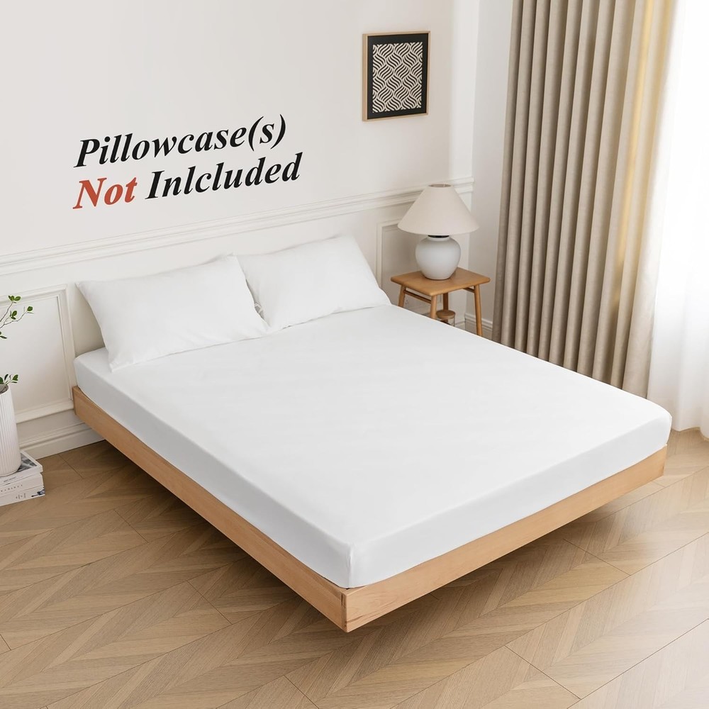Machine Washable Full Fitted Sheet - Durable Microfiber, 15 Inch Deep Pocket