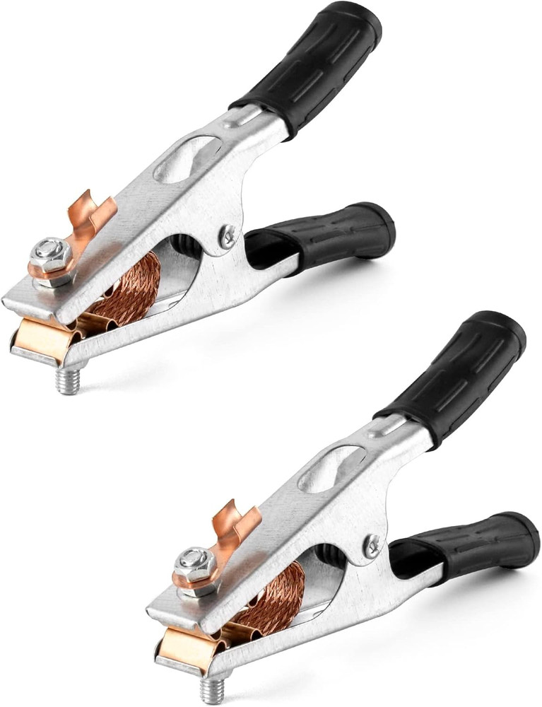 2x 500A Copper Welding Ground Clamps US Type Earth Clips Heavy Duty New