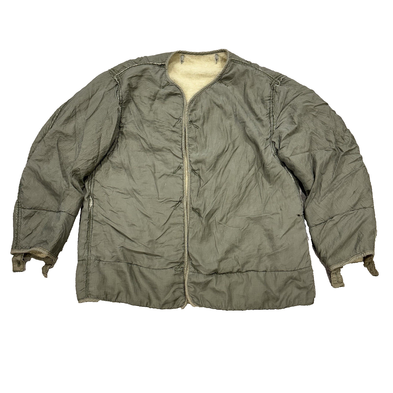 M-1951 Fishtail Parka Jacket Liner US Army Military Korean War Large Read Vtg