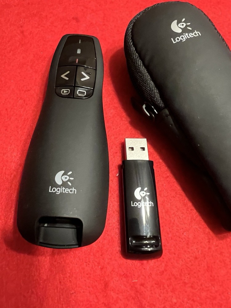 Logitech R400 Wireless Presenter with A Laser Pointer.