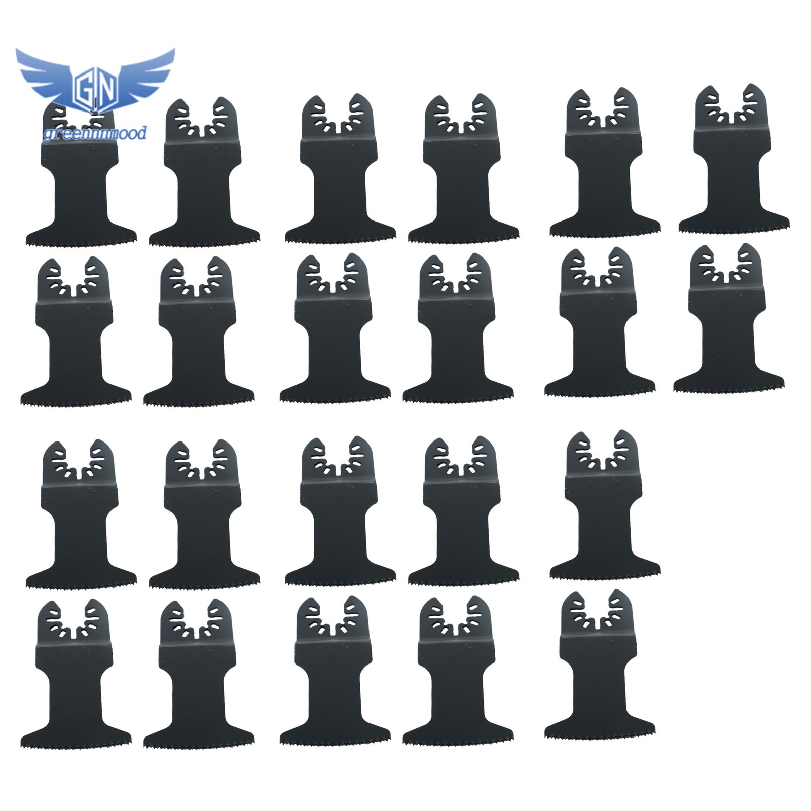 50Pack Titanium Oscillating & Curved Edge Oscillating Saw Blades for Metal Wood