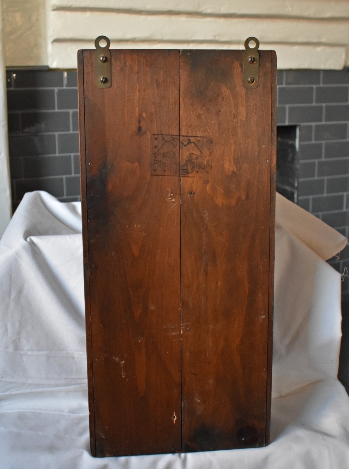 primitive wall hanging Spice Cabinet wood knobs apothecary pharmacy VERY NICE!