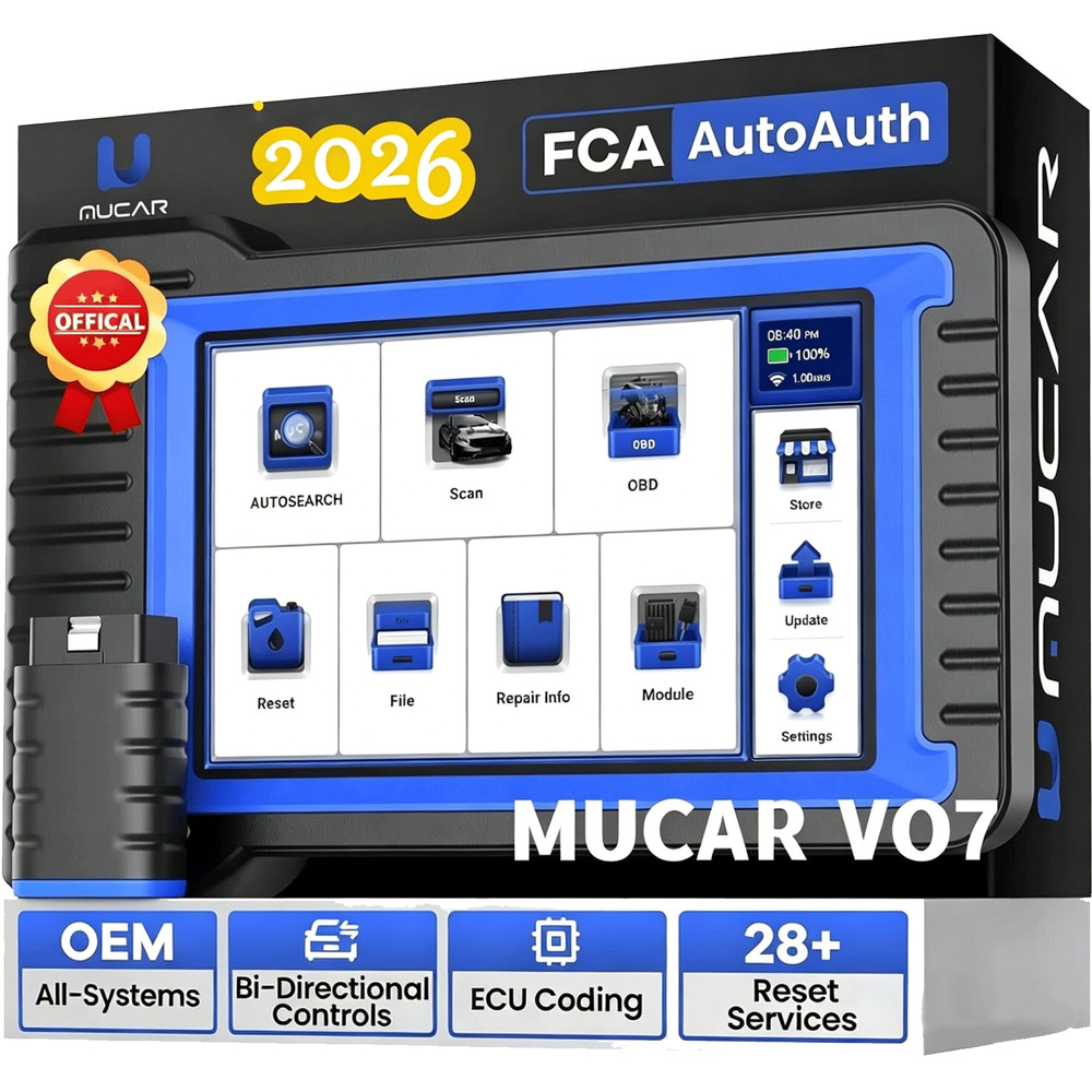 MUCAR VO7 OBD2 Scanner Bidirectional Car Diagnostic Tool All System ECU Coding