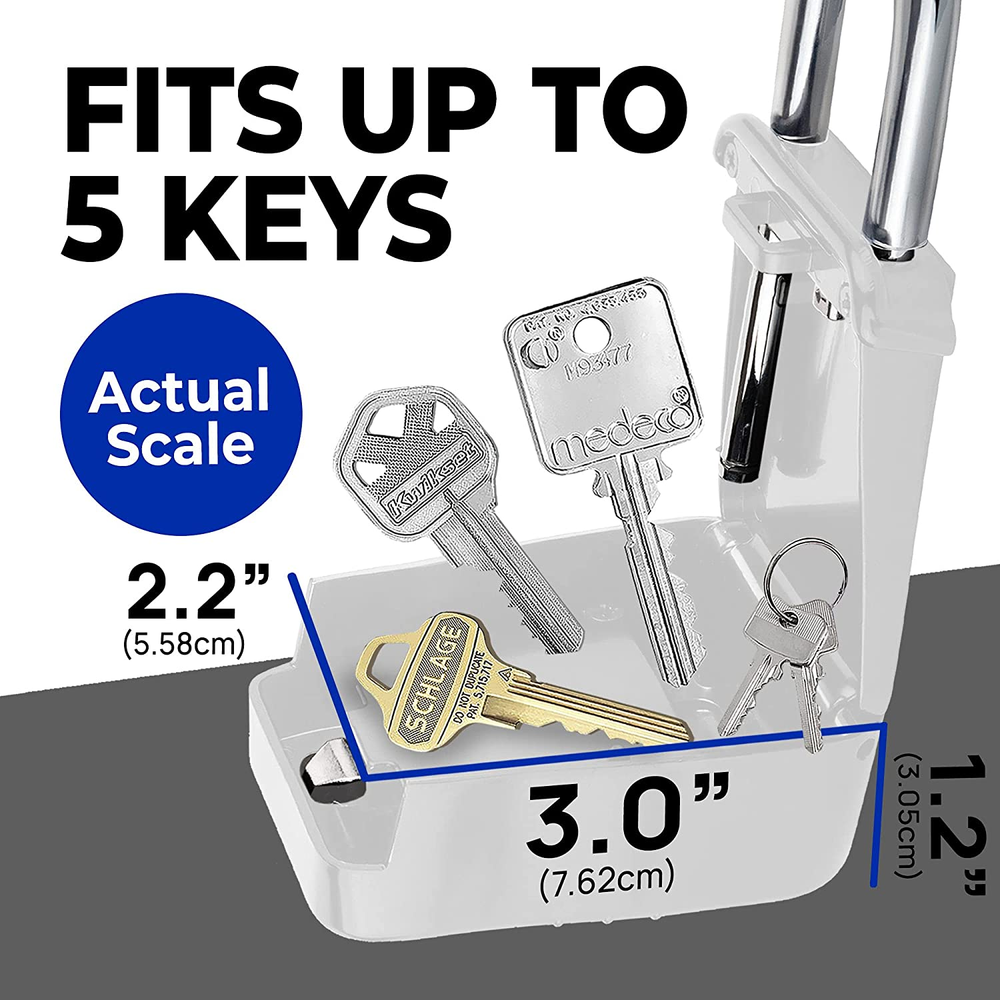 Lion Locks 1500 Key Storage Lockbox, Set-Your-Own Code Lock Portable Key Holder