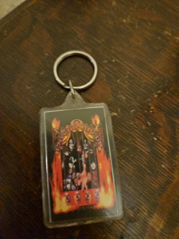 Vintage Kiss 1998 Psycho Circus Livin’ In 3D Key Chain Ring