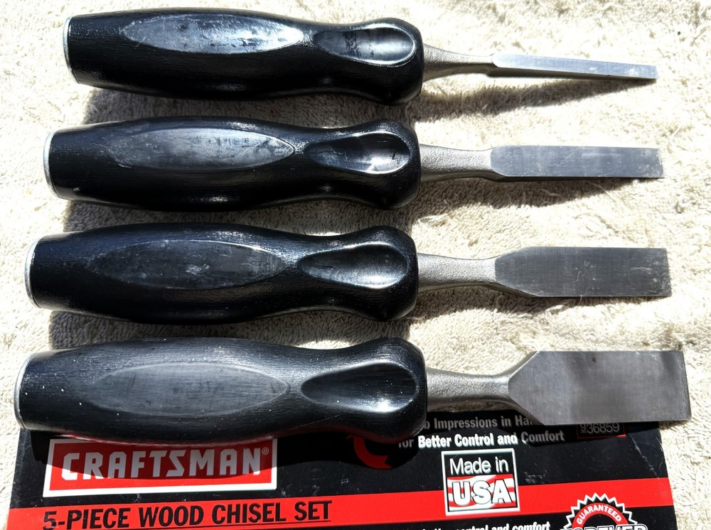 4 PC CRAFTSMAN CHISEL SET (WF) NO. 9-36859 - AS PICTURED