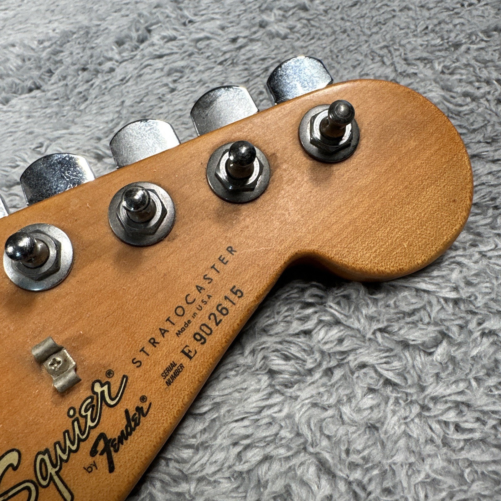 Vintage Squier by Fender Stratocaster Loaded Neck 22 w/Upgrades Wooden USA MADE