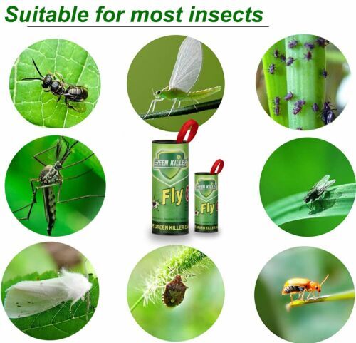 16 Rolls Fly Sticky Trap Paper Insect Bug Catcher Strip Fly Sticker Non Toxic US